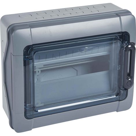 Legrand – Coffret électrique Plexo3 étanche IP65 – 1 rangée 12 modules – Résistant aux UV et aux chocs IK09 – Entrées de câbles défonçables