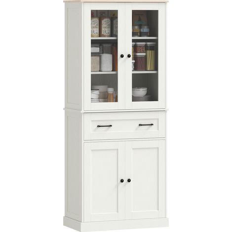 Meuble de cuisine indépendant, armoire de rangement avec étagères réglables et tiroir pour salon, salle à manger (1/5)