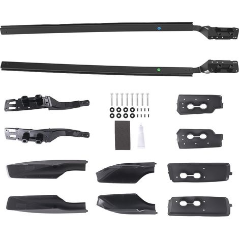 Black Aluminium Roof Rails Bars Set for Toyota RAV4 MK3 2006-2012 2PCS