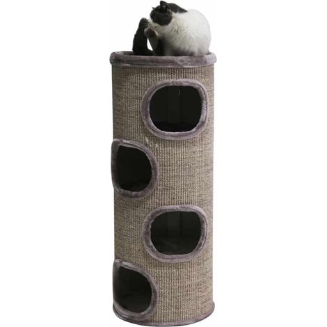 1 Griffoir Sisal Forme Arrondie Aspect Lin Pour Chat Protection Meubles