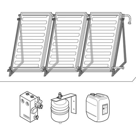 Weishaupt Paket Flachdach vertikal 3x1 FV 45° F2, Solarsystem - 895011 von Weishaupt