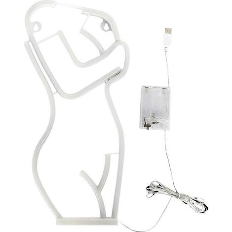 Veilleuse LED murale décorative pour homme, silhouette lumineuse, enseignes néon ( ) (1/5)