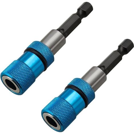 Lot de 2 porte-embouts magnétiques pour cloisons sèches Ulisem, entraînement hexagonal 1/4 po, connecteur adaptateur à dégagement rapide pour conversion d'extension de tournevis (1/4)