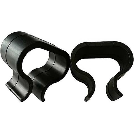 Lot de 10 clips de fixation pour meubles d'extérieur en osier, canapés et chaises en rotin (noir, grande taille) (1/5)