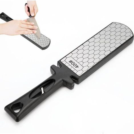 AIGUISEUR Pierre à Aiguiser, 5-in-1 Double Face Couteaux, Emeri 400-1000 Grit Adamantine de Cuisine, Multifonction Affuteur Coutea (1/4)
