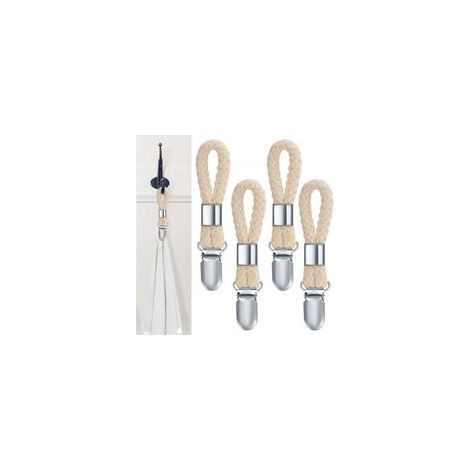 11,5 x 2,3 cm, 4 Stück Handtuchclips, Geschirrtuchhaken, Handtuchhalter für Badezimmer, Handtuchclips zum Aufhängen von Handtüchern in Schränken (1/5)
