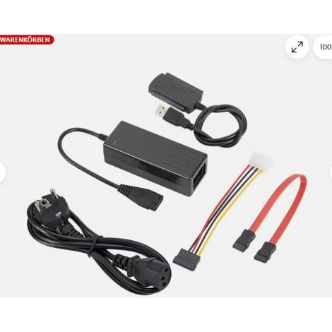 Adaptateur USB vers IDE + SATA pour disques durs et SSD 2,5" et 3,5" (1/5)
