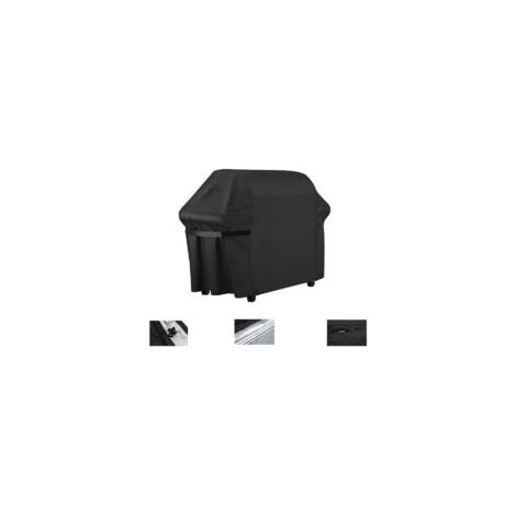 Housse Barbecue Gaz, Bache Barbecue Exterieur Rectangulaire 145 x 61 x 117 CM,Housse Plancha 210D Etanche,Anti-UV Imperméable pour Weber, Holland, Jennair Campingaz etc,TRIMEC