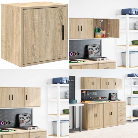 vidaXL Garagen-Wandschrank Sonoma-Eiche Holzwerkstoff (1/5)