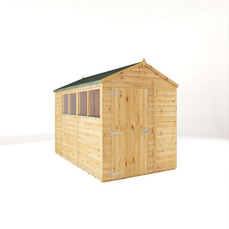10 x 6 Feet Woodsman Shiplap Apex - Glass/Wood - L309.4 x W189.7 x H223.8 cm