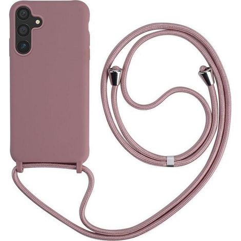 Handyhülle S25 Silikon Slim Abnehmbar Kordel Samsung Galaxy S25 Pink (1/5)