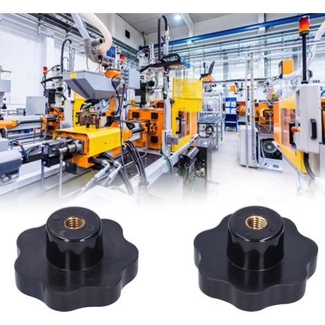 2 Stück Isolierknopf für Industriemaschinen, siebenzackiger Griff M1280