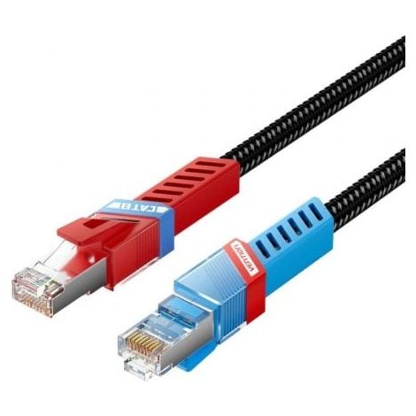 Cable de Red RJ45 SFTP Vention IKJBF Cat.8/ Gaming/ 1m/ Negro