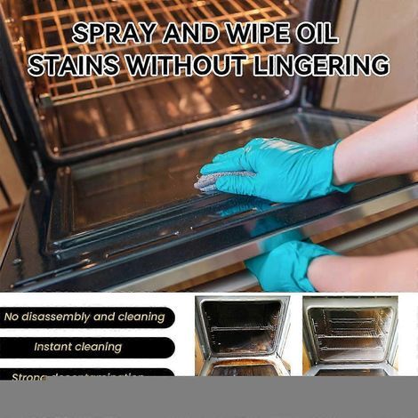 Nettoyant professionnel pour fours et grils. spray ultra-puissant qui élimine les graisses incrustées sur les plaques de cuisson et les hottes de cuisine. (1/5)