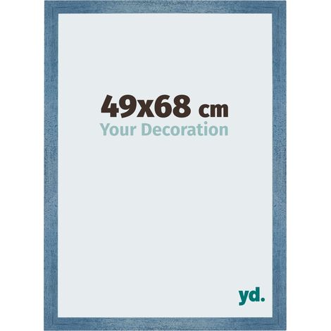 Cadre Puzzle 49x68 cm - Bleu Brillant Patiné - MDF - Mura. (1/5)