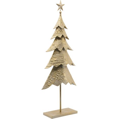 Árbol de Navidad decorativo de metal dorado y blanco, 98 cm de altura - Feeric lights & christmas (1/2)