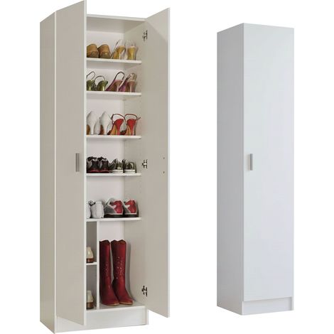 Armadio Multiuso Grande Molteno, Modulabile, 6 Ripiani, 3 Ante, 96x180h cm Bianco