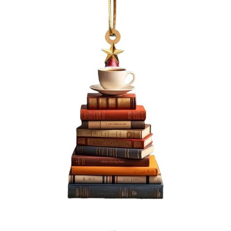 Sapin de Noël pendentif acrylique sapin forme livre concombre décoration Noël suspendu au sapin décoration pour intérieur et extérieur hiver décoration,E (1/5)