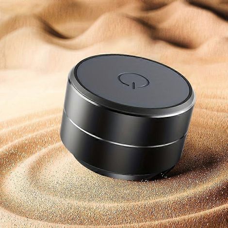 Mini enceinte sans fil à conduction osseuse, basses stéréo portables avec vibration de surface pour les voyages, la randonnée et le camping en plein air. (1/5)