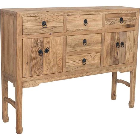 Aparador de madera beige 137x35x108h cm (1/5)