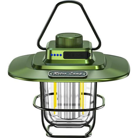 Lampada da campeggio a LED ricaricabile Toivize da 4500 mAh con gancio – 3 modalità di illuminazione – Impermeabile e leggera – Tenda – Barbecue – Pesca e uso domestico (1/5)