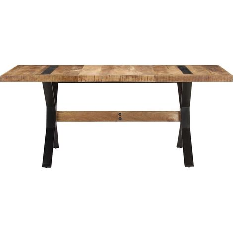 Maison Exclusive - Esstisch 180x90x76 cm Raues Mangoholz (1/5)