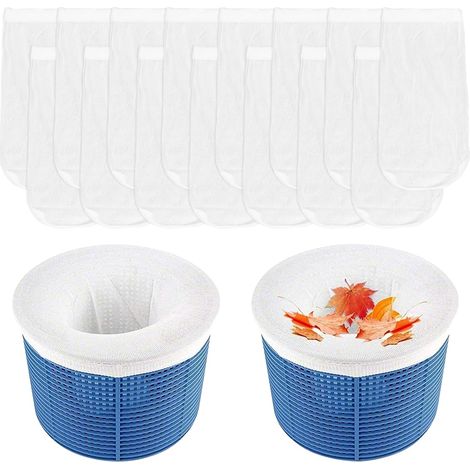 30 Pièce Chaussettes Skimmer Piscine Panier, Chaussette Prefiltre Skimmer enlever les feuilles, les poils et les impuretés (1/5)