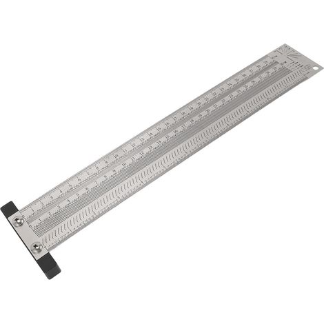 Équerre en T de 30,5 cm (12 pouces), précision 0,25 mm (1/32 pouce), en acier inoxydable, pour le travail du bois, perceuse à colonne et scie circulaire. (1/5)