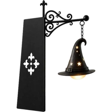 Lampe Lumashelf lanterne de bibliothèque vintage style chapeau de sorcière éclairage décoratif pour étagère (1/5)