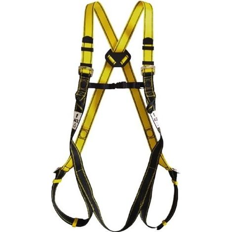 Levac – Kit harnais antichute toiture – 2 points d'accrochage – Corde 15m – Système mains libres – Normes EN 361 et EN 362