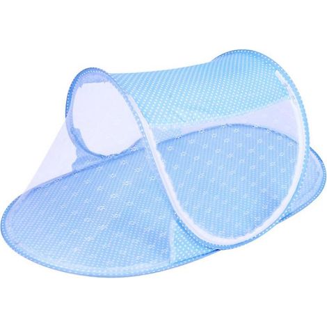 Moustiquaire bébé pliable, moustiquaire lit bébé autoportante avec fermeture éclair, portable et facile à installer (1/4)