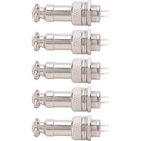 Lot de 5 connecteurs de prise aviation mâle/femelle pour panneau d'alimentation, châssis, fixations métalliques 5A GX12 450V 4 broches