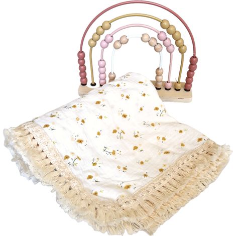 Couverture bébé en mousseline bio XXL 100 x 120 cm (1/5)