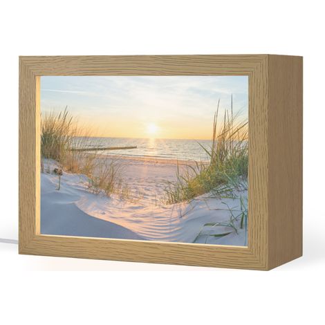 TABLE LAMP Beach - Sun - Dune - Grass - Sand - Horizon 20x15 cm