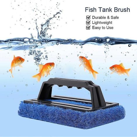 Brosse de nettoyage pour aquarium, grattoir à algues pour vitres, outil de nettoyage pour aquarium (1/3)