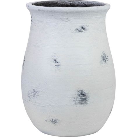 Macetero de fibra de vidrio blanco 40x40x51,5cm