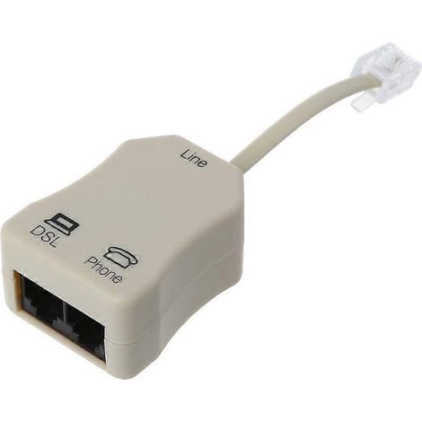 Filtre de Séparation ADSL Portable pour Modem, Téléphone et Fax - 1 Pièce (1/5)