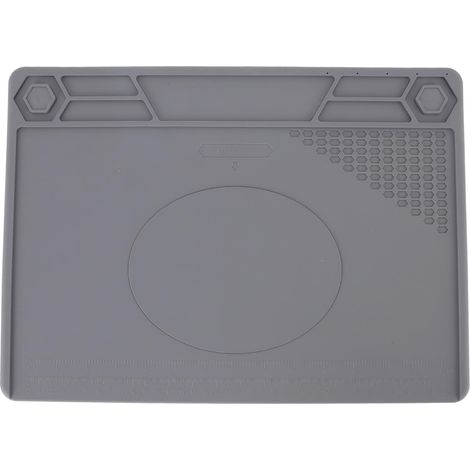 Tapis de réparation en Silicone d'isolation thermique avec règle d'échelle et Position de vis antidérapant multifonctionnel pour fer à souder ordinateur de téléphone (1/5)