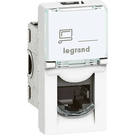 Mosaic Single Computer Socket RJ45 cat.5e blanco UTP 076551