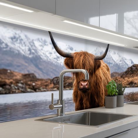 SCHIENALI CUCINA Highlander scozzese - Marrone - Acqua 300x80 cm (1/5)