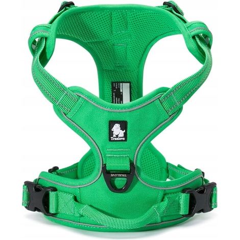 Arnés para perros Truelove Front Line, verde, resistente, talla S (1/5)