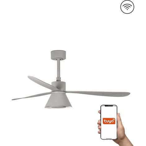 Faro Amelia Grand 3 lames gris avec éclairage 2700-3500-5000K Système intelligent Tuya (1/5)