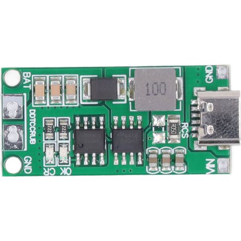 Chargeur batterie vert automatique 3‑6V DC 2A entrée 0,74A sortie protection anti-court-circuit et surtension module recharge (1/5)