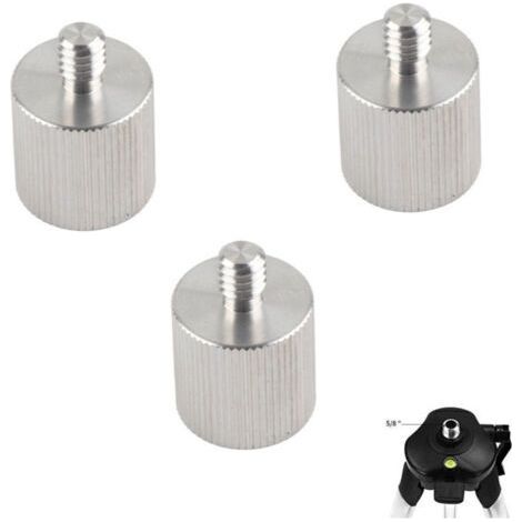 3 pièces Adaptateur de Trépied de Niveleur Laser, 5/8 Femelle vers 1/4 pour Pied de Micro, Appareil Photo, Adaptateur Fileté Réducteur (1/4)