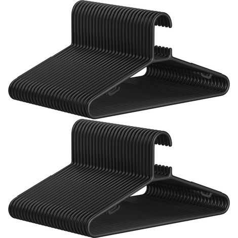 Songmics – Cintres en plastique lot de 50 – Cintres gain de place légers pour pantalons et robes – Plastique PP durable – Surface antidérapante