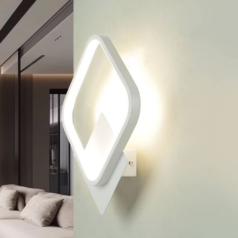 Applique LED aluminium 29 cm de haut blanc carré blanc neutre 4100 K 920 lm applique murale (1/5)