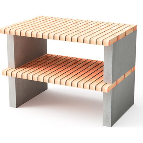 Module barbecue en briques pour paella avec évier 120x80x80 cm Base pour barbecue de jardin extérieur (1/5)