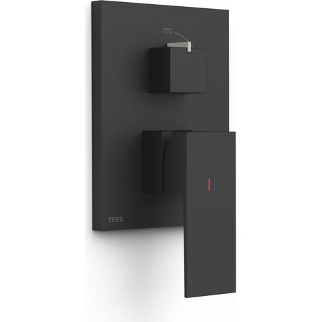 TRES 10628110NM RAPID-BOX Pieza Vista para Caja Empotrada de 2 Vías Color Negro Mate - ref: 10628110NM