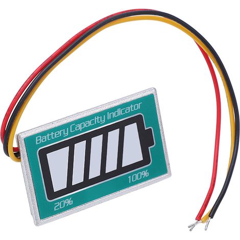 Batterietester Voltmeter Kapazitätsanzeige Monitor 8-63V für Auto Boot 24V (1/5)