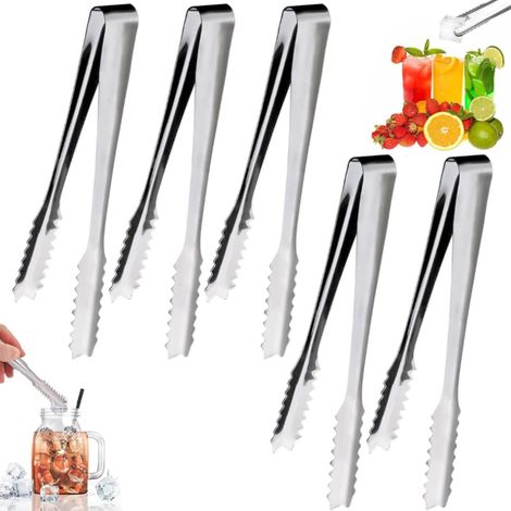 5 Pièces Pince à Sucre, Poignée Ergonomique 12,5cm, Pince de, Design Flexible, pour Buffet Mariage Fête